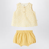 Teddy & Minou Yellow outfit with floral print
