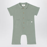 Teddy & Minou Sage green romper in cotton muslin