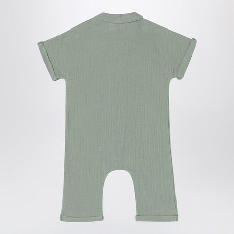Teddy & Minou Sage green romper in cotton muslin