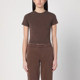 Entire Studios Brown cropped T-shirt in cotton