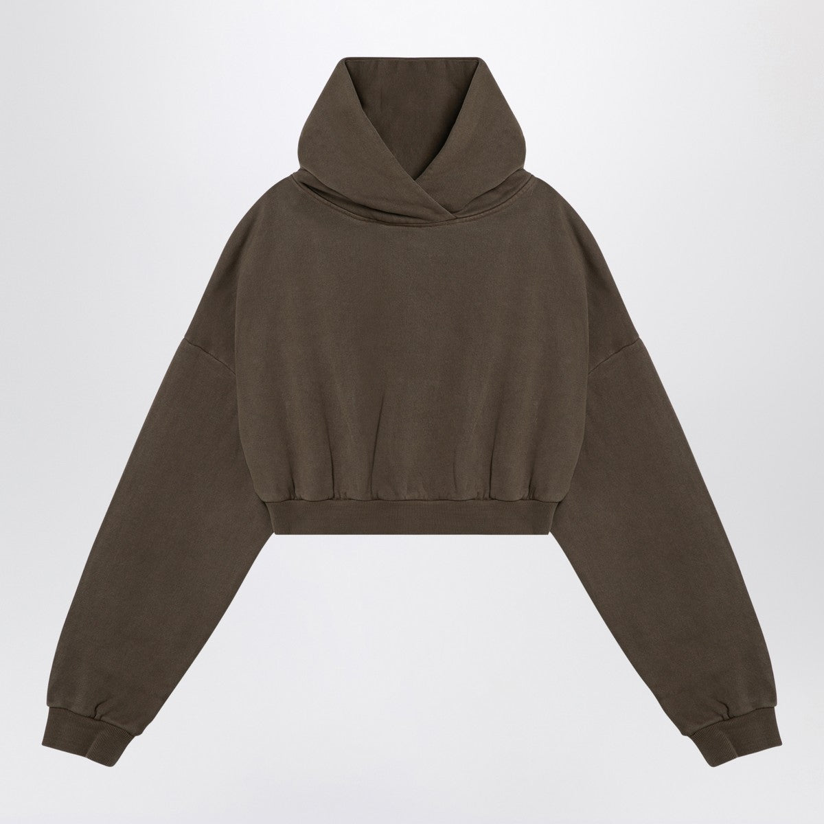 Entire Studios Organic cotton military green cropped sweatshirt