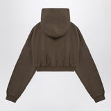 Entire Studios Organic cotton military green cropped sweatshirt