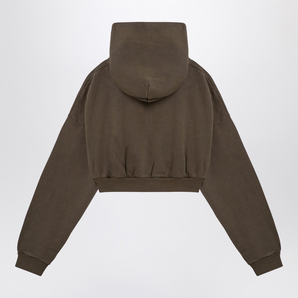 Entire Studios Organic cotton military green cropped sweatshirt