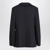 S Max Mara Double-breasted jacket in midnight blue crêpe wool