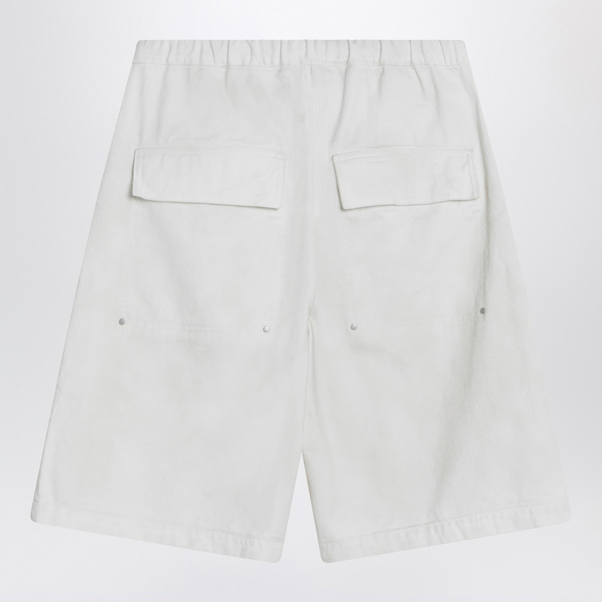 Entire Studios Wide white bermuda shorts in cotton