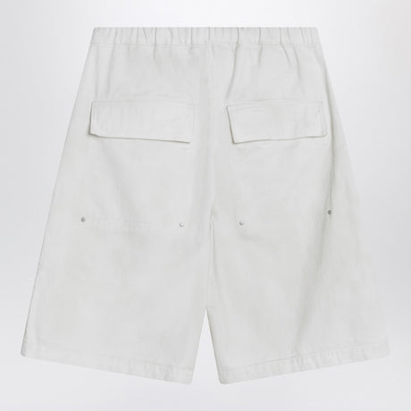 Entire Studios Wide white bermuda shorts in cotton