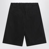 Entire Studios Wide black bermuda shorts in cotton