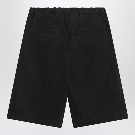 Entire Studios Wide black bermuda shorts in cotton