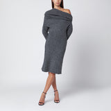 Entire Studios Smoke grey wool-blend one-shoulder dress