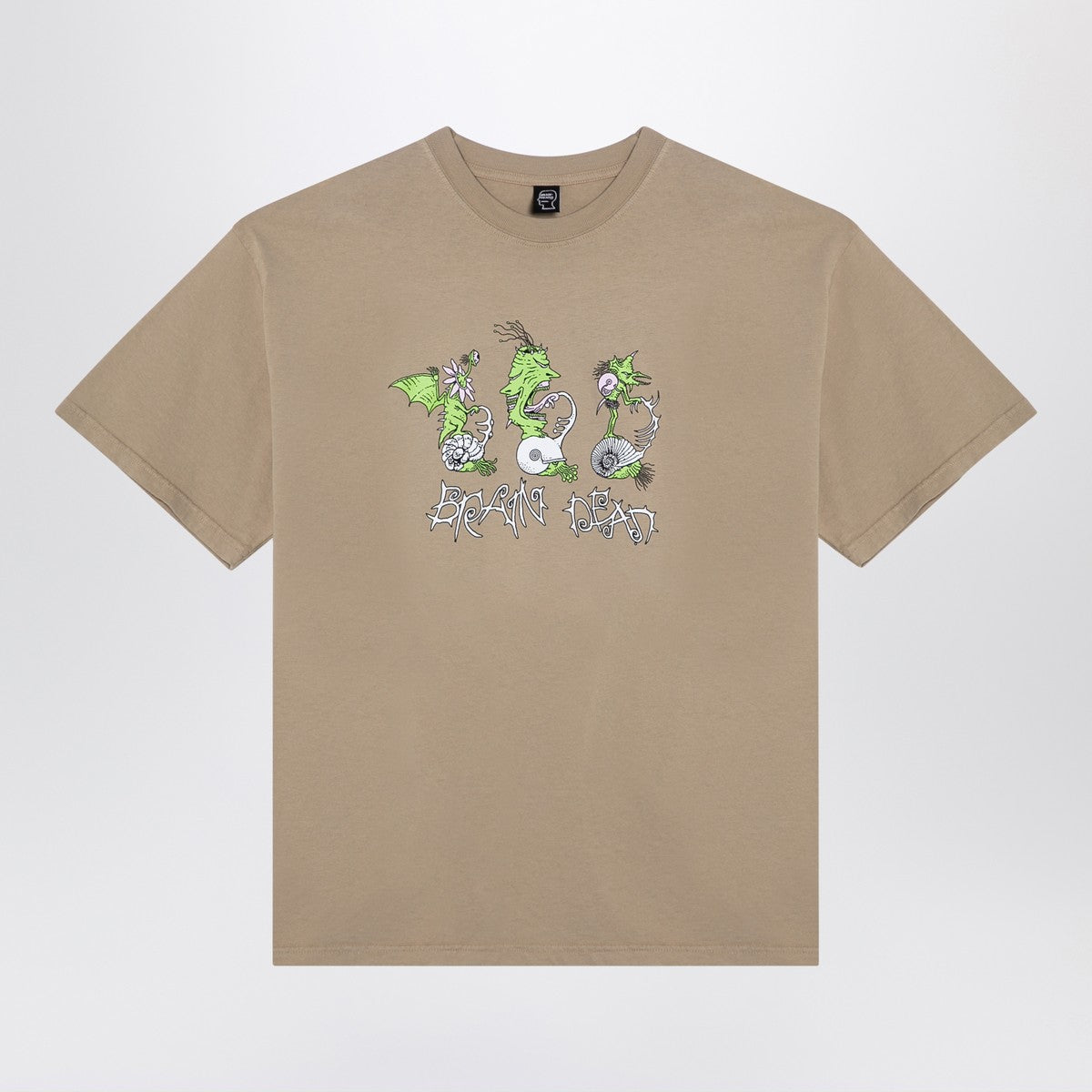Brain Dead Beige cotton T-shirt with print