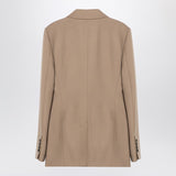 Ami Paris Sand-coloured double-breasted jacket in wool