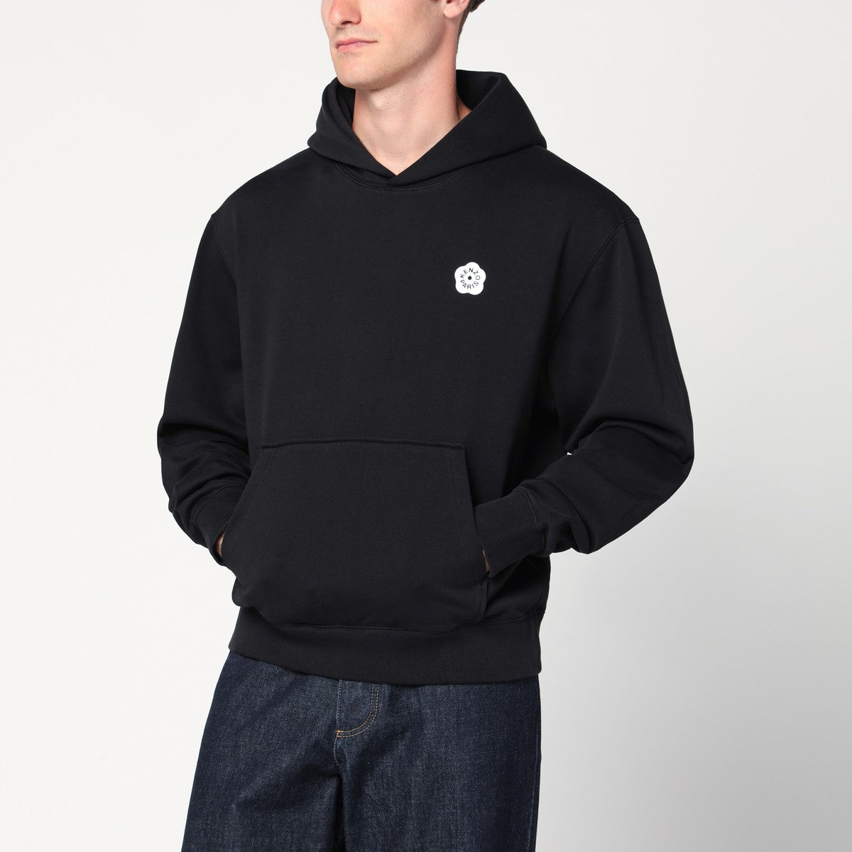 KENZO Black cotton hoodie