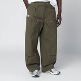 KENZO Khaki green cotton trousers