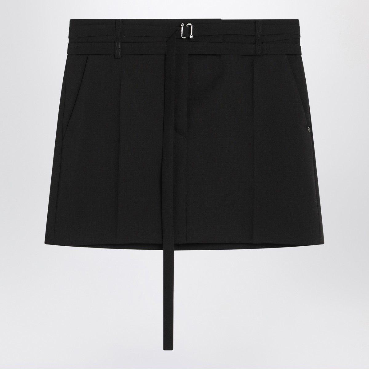 Sportmax Black mini skirt in wool