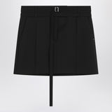 Sportmax Black mini skirt in wool