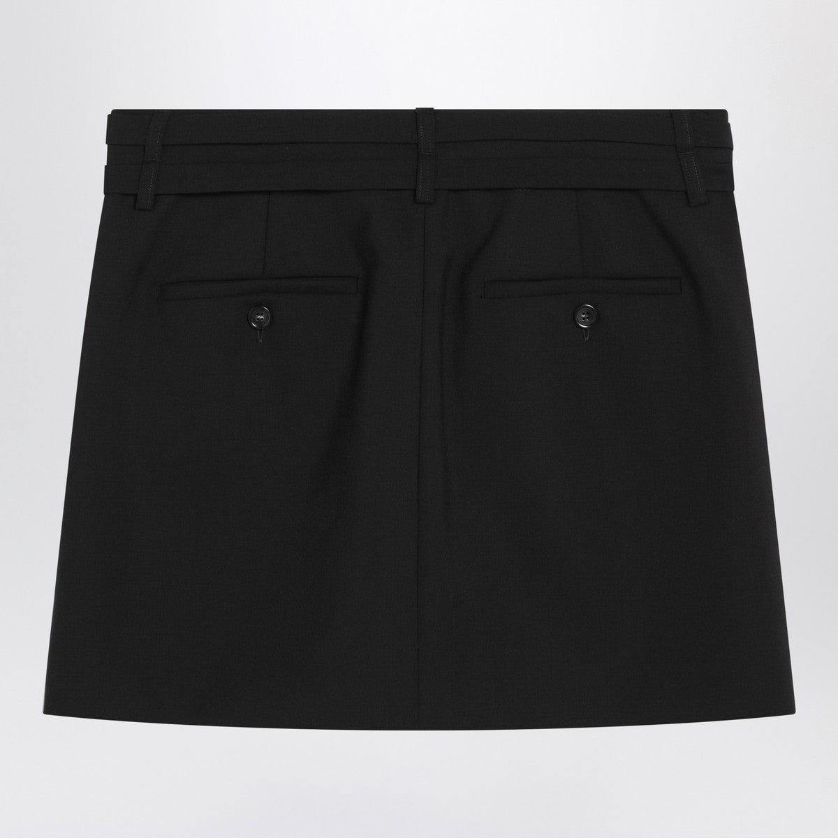 Sportmax Black mini skirt in wool