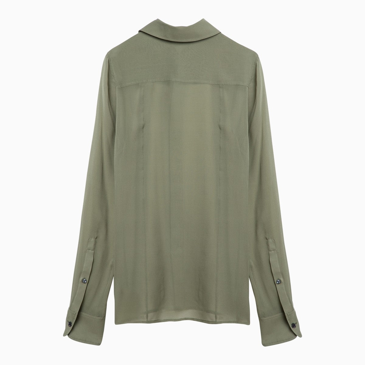 Ami Paris Olive green silk shirt