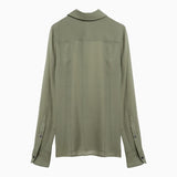 Ami Paris Olive green silk shirt