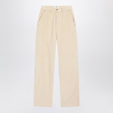 Ami Paris Ivory corduroy trousers