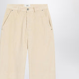 Ami Paris Ivory corduroy trousers