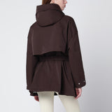 HERNO Short Laminar coffee-colored parka