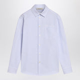 Golden Goose White/blue striped shirt with logo