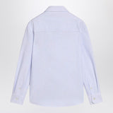 Golden Goose White/blue striped shirt with logo