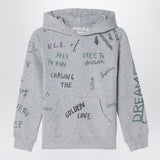 Golden Goose Gray hoodie with all over prints