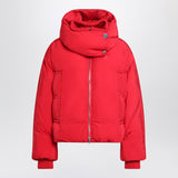 Sportmax Red water-repellent cropped down jacket