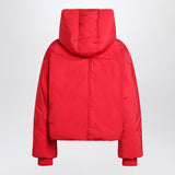 Sportmax Red water-repellent cropped down jacket