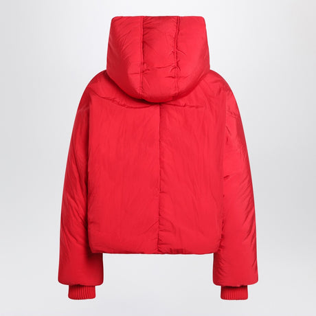 Sportmax Red water-repellent cropped down jacket