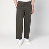 Golden Goose Dark green cotton-blend trousers