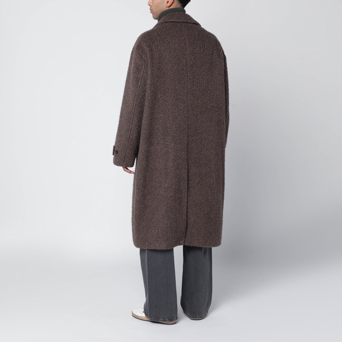 Golden Goose Journey coat in wrinkle-effect wool blend