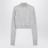 Sportmax Grey cropped cashmere sweater