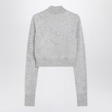 Sportmax Grey cropped cashmere sweater