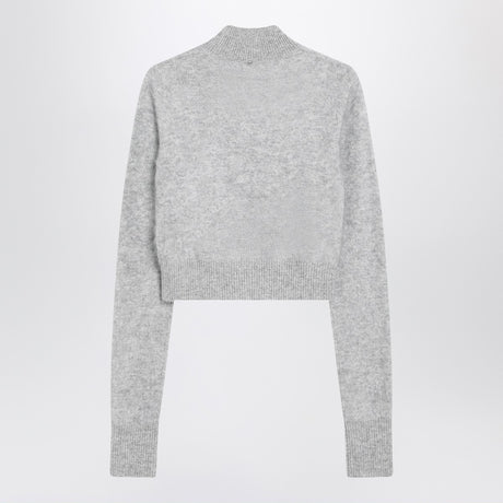 Sportmax Grey cropped cashmere sweater