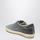 Golden Goose Silver/Black Glitter Super-Star Sneakers
