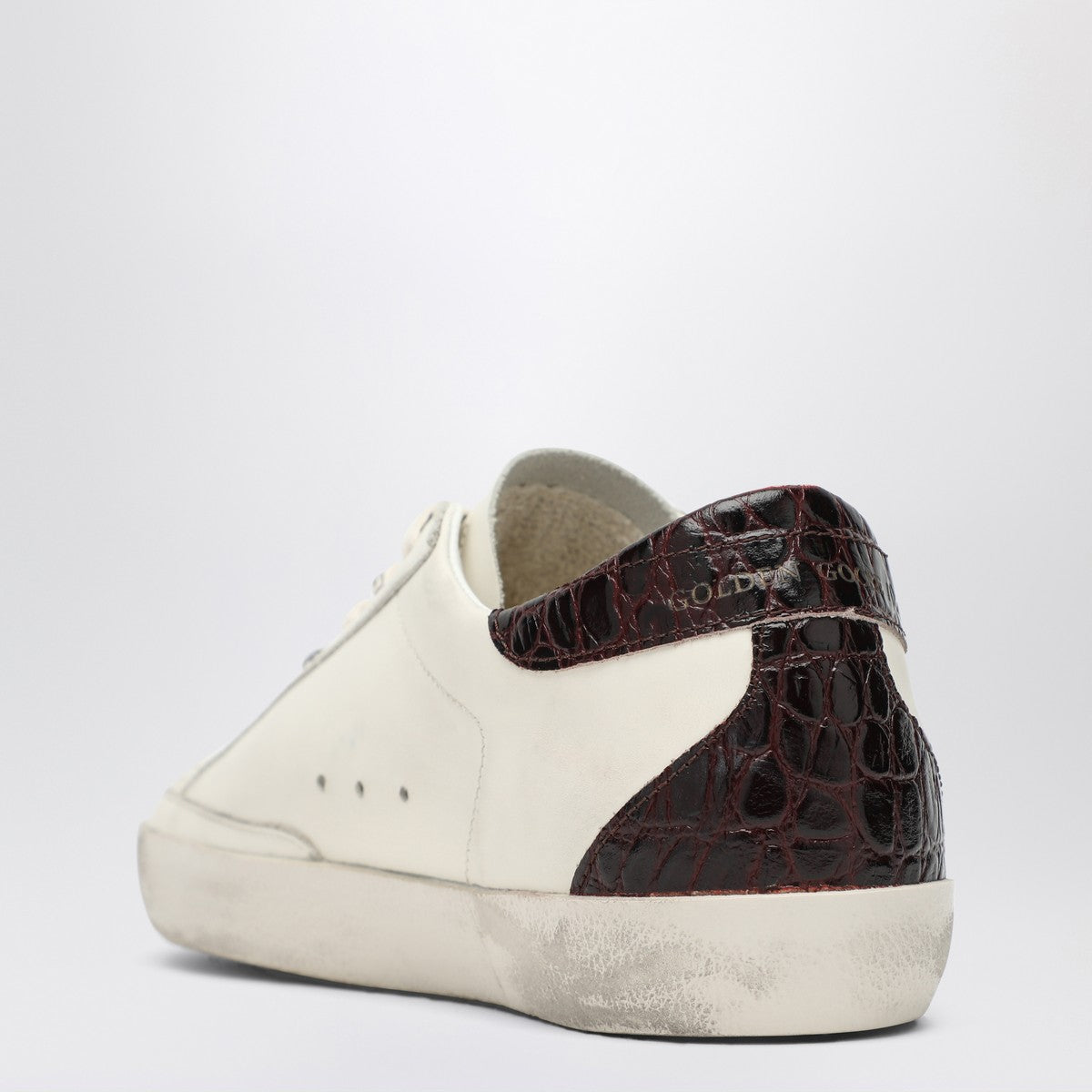 Golden Goose Sneaker Super Star white/platinum/burgundy