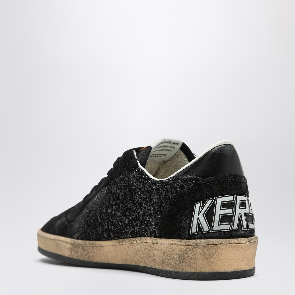 Golden Goose Ball Star sneakers black in suede and glitter