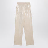 Golden Goose Trousers with transparent sequins écru