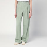 Golden Goose Wide-leg light green wool trousers