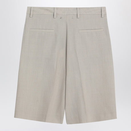 Golden Goose Beige mélange wool-blend bermuda