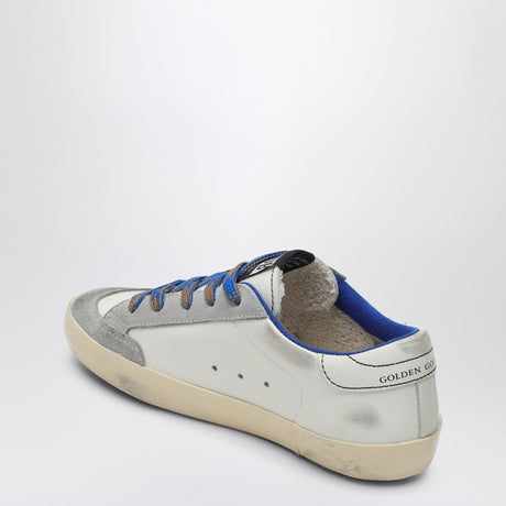Golden Goose Super-Star sneaker in blue leather and ice suede