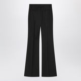 Sportmax Brown flared trousers in stretch wool