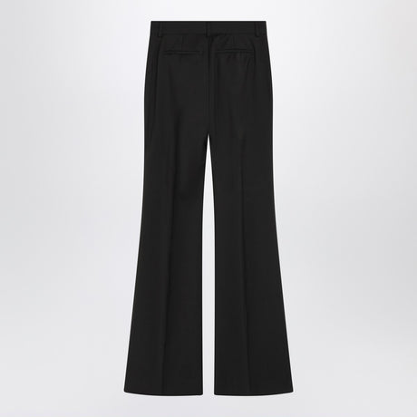 Sportmax Brown flared trousers in stretch wool
