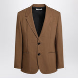 Ami Paris Hazelnut single-breasted wool jacket