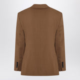 Ami Paris Hazelnut single-breasted wool jacket