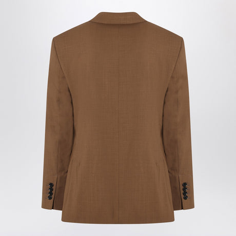 Ami Paris Hazelnut single-breasted wool jacket