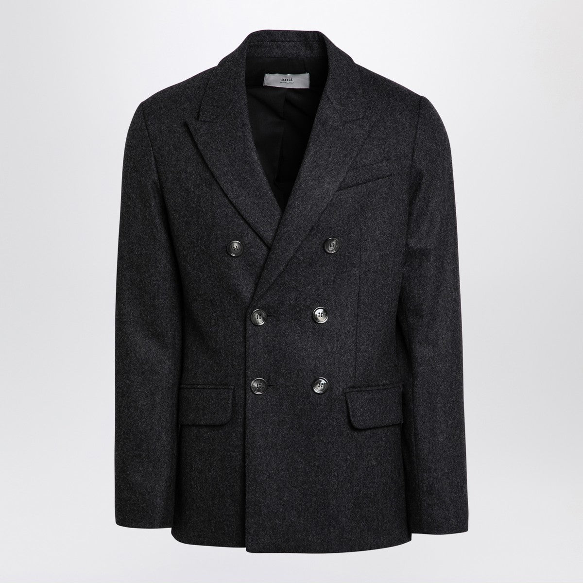 Ami Paris Grey wool double-breasted jacket