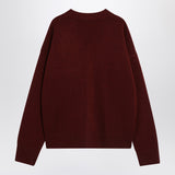 Ami Paris Cardigan Ami de Coeur cherry color in wool and cashmere